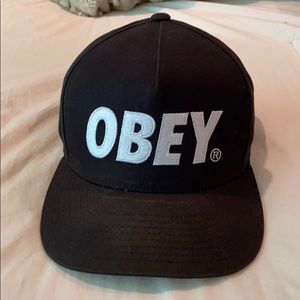 Men’s Obey hat. Black. Almost brand new.